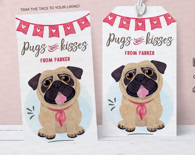 Pugs and Kisses Valentine